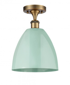 Plymouth - 1 Light - 9 inch - Brushed Brass - Semi-Flush Mount (3442|516-1C-BB-MBD-9-SF-LED)