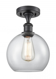 Athens - 1 Light - 8 inch - Matte Black - Semi-Flush Mount (3442|516-1C-BK-G122-8)