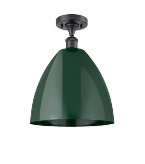 Plymouth - 1 Light - 12 inch - Matte Black - Semi-Flush Mount (3442|516-1C-BK-MBD-12-GR-LED)