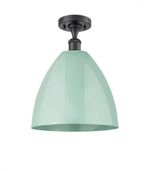 Plymouth - 1 Light - 12 inch - Matte Black - Semi-Flush Mount (3442|516-1C-BK-MBD-12-SF)
