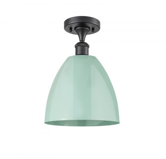 Plymouth - 1 Light - 9 inch - Matte Black - Semi-Flush Mount (3442|516-1C-BK-MBD-9-SF)