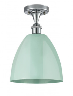 Plymouth - 1 Light - 9 inch - Polished Chrome - Semi-Flush Mount (3442|516-1C-PC-MBD-9-SF)