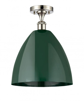 Plymouth - 1 Light - 12 inch - Polished Nickel - Semi-Flush Mount (3442|516-1C-PN-MBD-12-GR-LED)