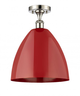 Plymouth - 1 Light - 12 inch - Polished Nickel - Semi-Flush Mount (3442|516-1C-PN-MBD-12-RD-LED)
