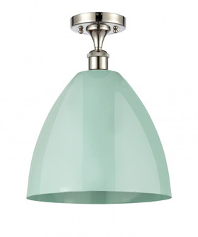 Plymouth - 1 Light - 12 inch - Polished Nickel - Semi-Flush Mount (3442|516-1C-PN-MBD-12-SF)