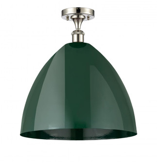Plymouth - 1 Light - 16 inch - Polished Nickel - Semi-Flush Mount (3442|516-1C-PN-MBD-16-GR)