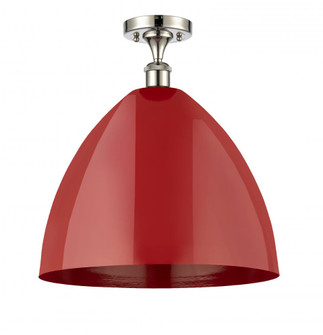 Plymouth - 1 Light - 16 inch - Polished Nickel - Semi-Flush Mount (3442|516-1C-PN-MBD-16-RD-LED)