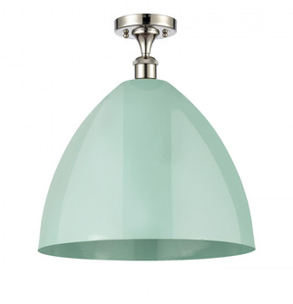 Plymouth - 1 Light - 16 inch - Polished Nickel - Semi-Flush Mount (3442|516-1C-PN-MBD-16-SF-LED)