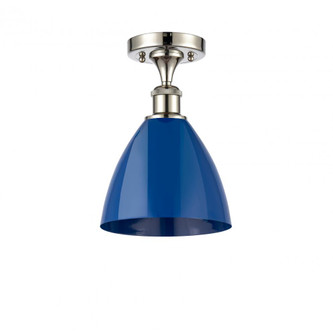 Plymouth - 1 Light - 8 inch - Polished Nickel - Semi-Flush Mount (3442|516-1C-PN-MBD-75-BL-LED)