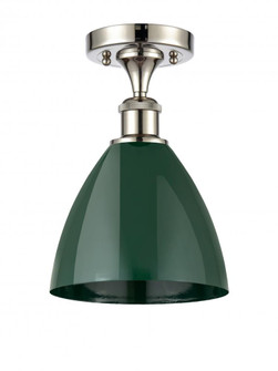 Plymouth - 1 Light - 8 inch - Polished Nickel - Semi-Flush Mount (3442|516-1C-PN-MBD-75-GR)