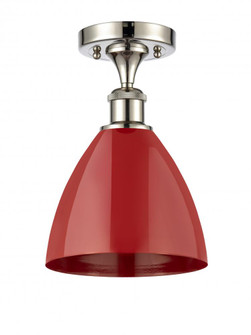 Plymouth - 1 Light - 8 inch - Polished Nickel - Semi-Flush Mount (3442|516-1C-PN-MBD-75-RD)
