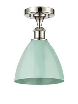 Plymouth - 1 Light - 8 inch - Polished Nickel - Semi-Flush Mount (3442|516-1C-PN-MBD-75-SF)