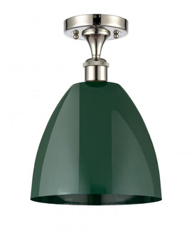Plymouth - 1 Light - 9 inch - Polished Nickel - Semi-Flush Mount (3442|516-1C-PN-MBD-9-GR-LED)