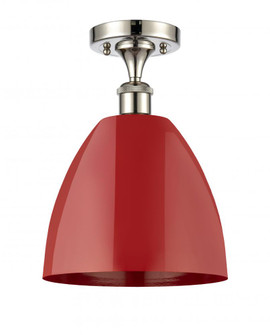 Plymouth - 1 Light - 9 inch - Polished Nickel - Semi-Flush Mount (3442|516-1C-PN-MBD-9-RD-LED)