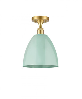 Plymouth - 1 Light - 9 inch - Satin Gold - Semi-Flush Mount (3442|516-1C-SG-MBD-9-SF-LED)