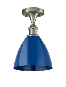 Plymouth - 1 Light - 8 inch - Brushed Satin Nickel - Semi-Flush Mount (3442|516-1C-SN-MBD-75-BL)