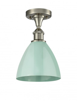 Plymouth - 1 Light - 8 inch - Brushed Satin Nickel - Semi-Flush Mount (3442|516-1C-SN-MBD-75-SF)