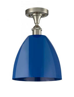 Plymouth - 1 Light - 9 inch - Brushed Satin Nickel - Semi-Flush Mount (3442|516-1C-SN-MBD-9-BL)