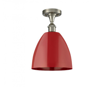 Plymouth - 1 Light - 9 inch - Brushed Satin Nickel - Semi-Flush Mount (3442|516-1C-SN-MBD-9-RD-LED)