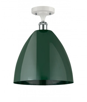 Plymouth - 1 Light - 12 inch - White Polished Chrome - Semi-Flush Mount (3442|516-1C-WPC-MBD-12-GR)