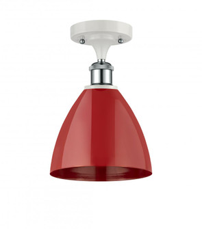 Plymouth - 1 Light - 8 inch - White Polished Chrome - Semi-Flush Mount (3442|516-1C-WPC-MBD-75-RD-LED)