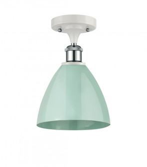 Plymouth - 1 Light - 8 inch - White Polished Chrome - Semi-Flush Mount (3442|516-1C-WPC-MBD-75-SF)