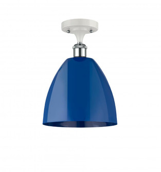 Plymouth - 1 Light - 9 inch - White Polished Chrome - Semi-Flush Mount (3442|516-1C-WPC-MBD-9-BL)