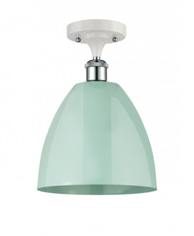 Plymouth - 1 Light - 9 inch - White Polished Chrome - Semi-Flush Mount (3442|516-1C-WPC-MBD-9-SF)