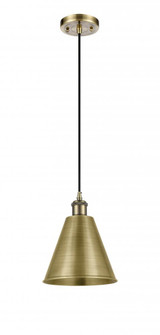Berkshire - 1 Light - 8 inch - Antique Brass - Cord hung - Mini Pendant (3442|516-1P-AB-MBC-8-AB-LED)