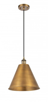Berkshire - 1 Light - 12 inch - Brushed Brass - Cord hung - Mini Pendant (3442|516-1P-BB-MBC-12-BB)