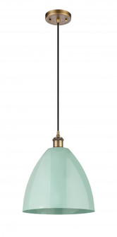 Plymouth - 1 Light - 12 inch - Brushed Brass - Cord hung - Mini Pendant (3442|516-1P-BB-MBD-12-SF)