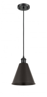 Berkshire - 1 Light - 8 inch - Matte Black - Cord hung - Mini Pendant (3442|516-1P-BK-MBC-8-BK-LED)