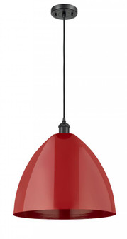 Plymouth - 1 Light - 16 inch - Matte Black - Cord hung - Mini Pendant (3442|516-1P-BK-MBD-16-RD-LED)