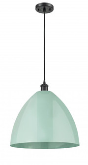 Plymouth - 1 Light - 16 inch - Matte Black - Cord hung - Mini Pendant (3442|516-1P-BK-MBD-16-SF)