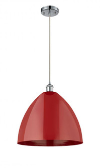 Plymouth - 1 Light - 16 inch - Polished Chrome - Cord hung - Mini Pendant (3442|516-1P-PC-MBD-16-RD-LED)