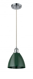 Plymouth - 1 Light - 8 inch - Polished Chrome - Cord hung - Mini Pendant (3442|516-1P-PC-MBD-75-GR-LED)
