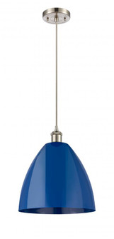 Plymouth - 1 Light - 12 inch - Brushed Satin Nickel - Cord hung - Mini Pendant (3442|516-1P-SN-MBD-12-BL-LED)