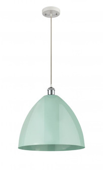 Plymouth - 1 Light - 16 inch - White Polished Chrome - Cord hung - Mini Pendant (3442|516-1P-WPC-MBD-16-SF-LED)