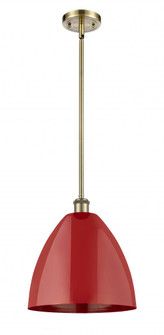 Plymouth - 1 Light - 12 inch - Antique Brass - Pendant (3442|516-1S-AB-MBD-12-RD-LED)