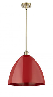 Plymouth - 1 Light - 16 inch - Antique Brass - Pendant (3442|516-1S-AB-MBD-16-RD)