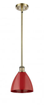 Plymouth - 1 Light - 8 inch - Antique Brass - Pendant (3442|516-1S-AB-MBD-75-RD-LED)