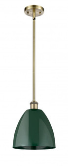 Plymouth - 1 Light - 9 inch - Antique Brass - Pendant (3442|516-1S-AB-MBD-9-GR)