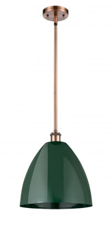 Plymouth - 1 Light - 12 inch - Antique Copper - Pendant (3442|516-1S-AC-MBD-12-GR)