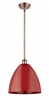 Plymouth - 1 Light - 12 inch - Antique Copper - Pendant (3442|516-1S-AC-MBD-12-RD-LED)