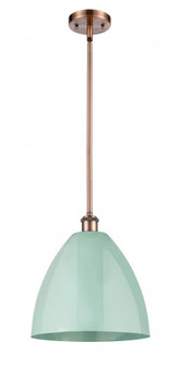 Plymouth - 1 Light - 12 inch - Antique Copper - Pendant (3442|516-1S-AC-MBD-12-SF-LED)
