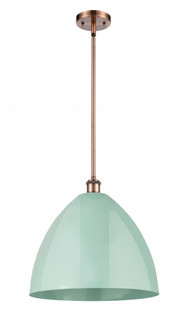 Plymouth - 1 Light - 16 inch - Antique Copper - Pendant (3442|516-1S-AC-MBD-16-SF-LED)