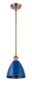 Plymouth - 1 Light - 8 inch - Antique Copper - Pendant (3442|516-1S-AC-MBD-75-BL-LED)