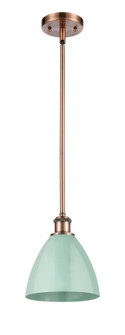 Plymouth - 1 Light - 8 inch - Antique Copper - Pendant (3442|516-1S-AC-MBD-75-SF)