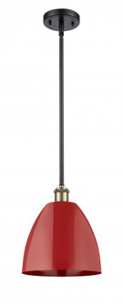 Plymouth - 1 Light - 9 inch - Black Antique Brass - Pendant (3442|516-1S-BAB-MBD-9-RD-LED)