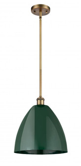Plymouth - 1 Light - 12 inch - Brushed Brass - Pendant (3442|516-1S-BB-MBD-12-GR-LED)